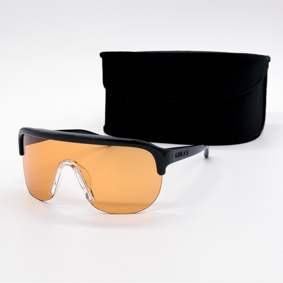 NEW GUCCI GG1645S 005 OVERSIZED BLACK ORANGE UNISEX SUNGLASSES GUCCI - Picture 2 of 11